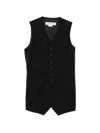 Comme Des Garçons Tailored Waistcoat Sleeveless V Neck Detail In Black