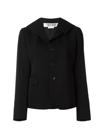 Comme Des Garçons Buttoned Jacket In Black