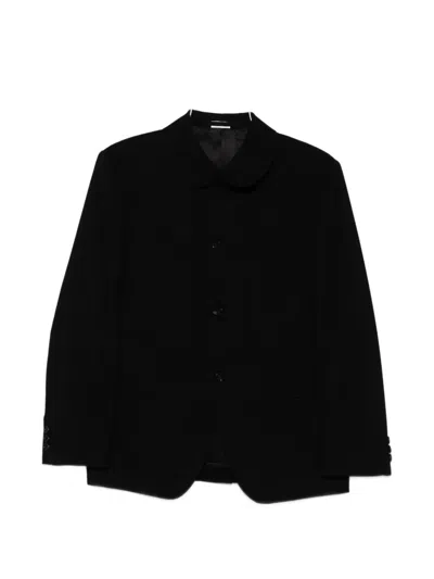 Comme Des Garçons Buttoned Jacket In Black