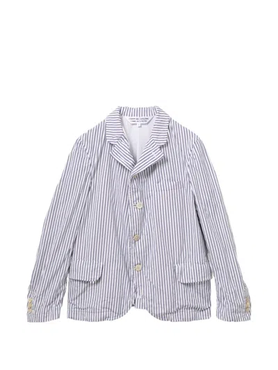 Comme Des Garçons Button-up Blazer In Blue