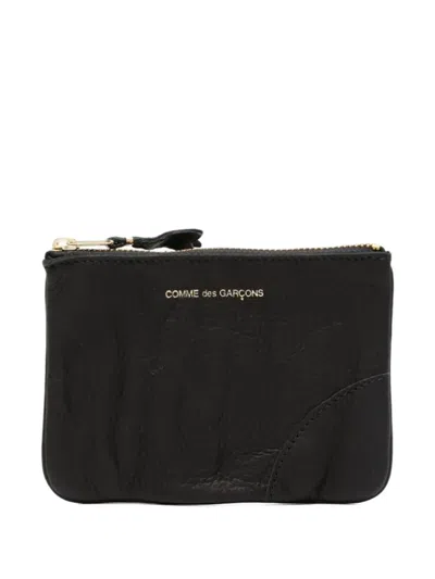 Comme Des Garçons Calf-leather Zip Wallet In Black