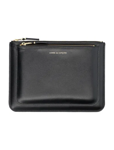 Comme Des Garçons Calfskin Wallet In Black