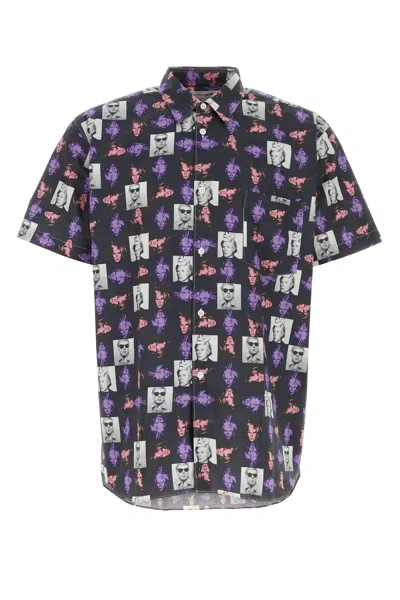 COMME DES GARÇONS CAMICIA IN POPELINE STAMPATO UOMO