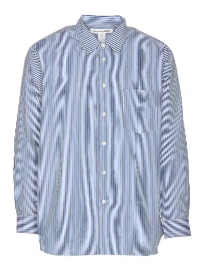 Comme Des Garçons Blue And White Shirt Al Buttons Regular