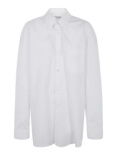 Comme Des Garçons Cotton Shirt In White
