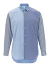 Comme Des Garçons Striped Shirt With Button-down Collar And Chest Pocket