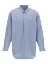 Comme Des Garçons Striped Shirt With Button-down Collar And Chest Pocket In Multi