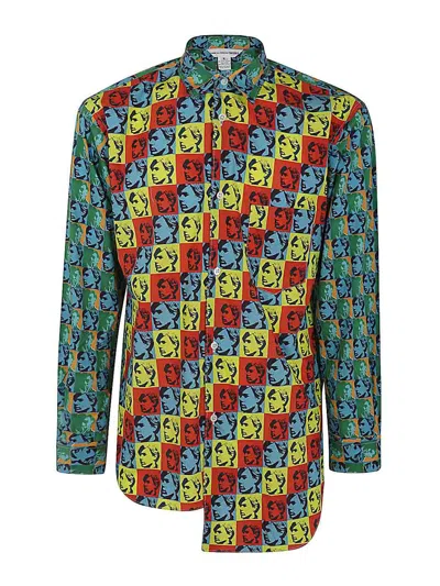 Comme Des Garçons Cotton Shirt In Multicolour