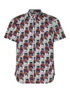 Comme Des Garçons Muhammad Ali Printed Shirt In Red