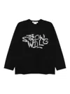 Comme Des Garçons Sequin-embellished T-shirt In Black