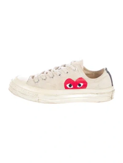 Pre-owned Comme Des Garçons Canvas Printed Sneakers