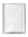 Comme Des Garçons Compact Metallic Cardholder With Modern Finish In White