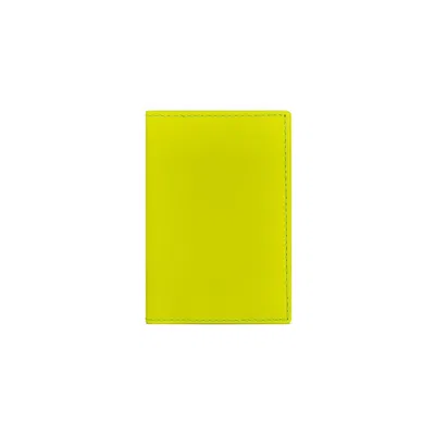 Comme Des Garçons Cardholder Model Wallet Super Fluo Yellow In Green