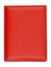 Comme Des Garçons Compact Leather Cardholder Foldable Design In Red