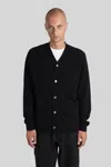 Comme Des Garçons Cardigan In Black Wool In Black