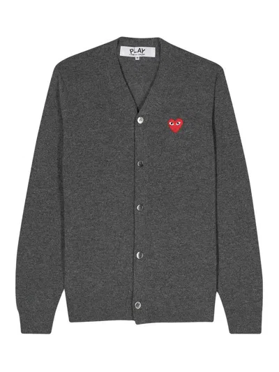 Comme Des Garçons Cardigan Neck In Gray