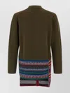 Comme Des Garçons Cardigan With Jacquard Detail And Long Sleeves In Green