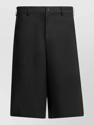 Comme Des Garçons Cargo Shorts Zipper Detail Belt Loops In Black