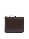 Comme Des Garçons Leather Wallet In Marrón