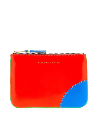 Comme Des Garçons Super Fluo Card Holder In Multi