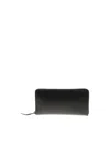 Comme Des Garçons Brushed Leather Wallet In Negro
