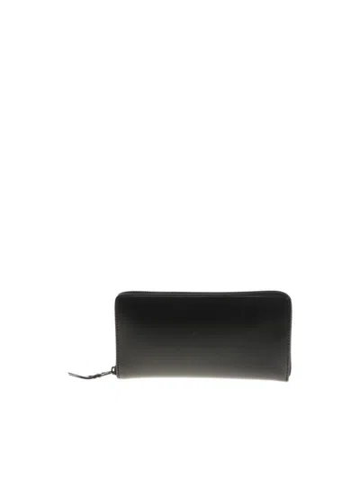 Comme Des Garçons Brushed Leather Wallet In Negro