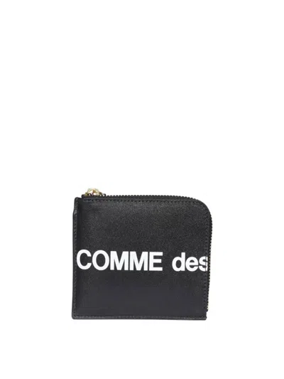 Comme Des Garçons Leather Wallet In Black