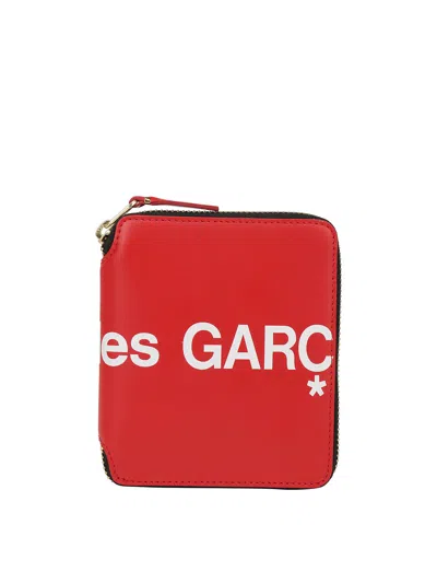 Comme Des Garçons Printed Continental Wallet In Red