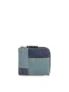 Comme Des Garçons Patchwork Wallet In Blue