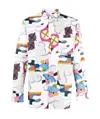 Comme Des Garçons Cartoon-print Long-sleeved Shirt In White