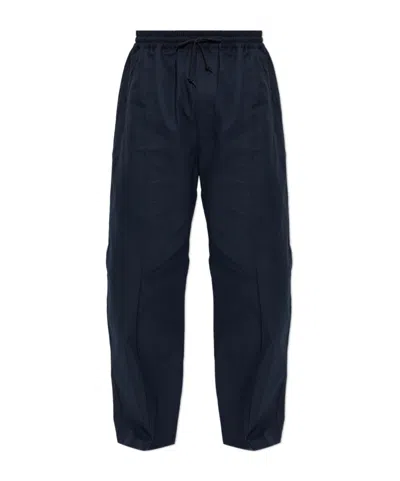 Comme Des Garçons Casual Pants With An Elastic Waistband In Blue