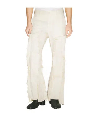 Comme Des Garçons Casual Pants With Belt Loops In White