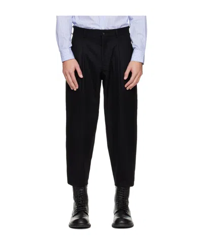 Comme Des Garçons Casual Pants With Belt Loops In Black