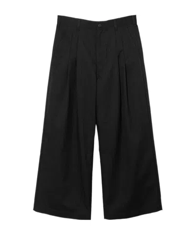 Comme Des Garçons Casual Pants With Belt Loops In Black