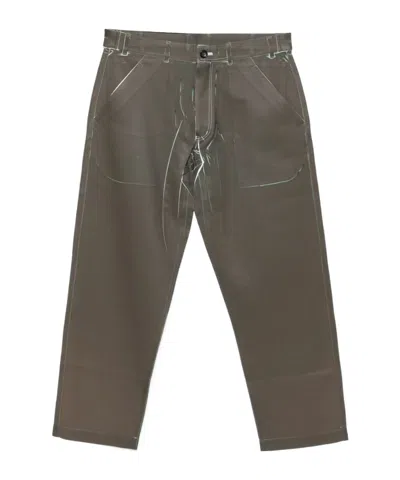 Comme Des Garçons Casual Pants With Belt Loops In Brown