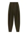 Comme Des Garçons Wool Trousers With Pleats And Side Pockets In Green