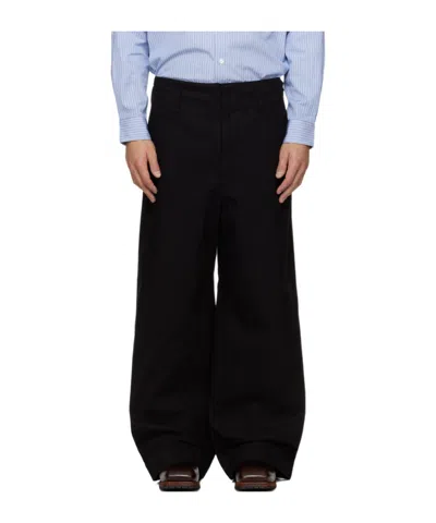 Comme Des Garçons Casual Trousers With Belt Loops In Black