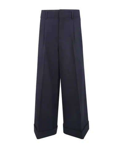 Comme Des Garçons Casual Trousers With Belt Loops In Blue