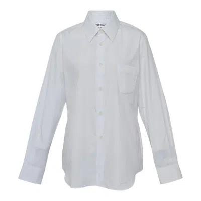Comme Des Garçons Cdg Cdg Teiban Cotton Broad Blouse In White