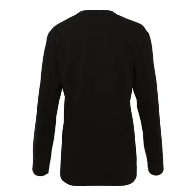 Comme Des Garçons Cdg Cdg Teiban Cotton Fraise Long Sleeve Tee In Black