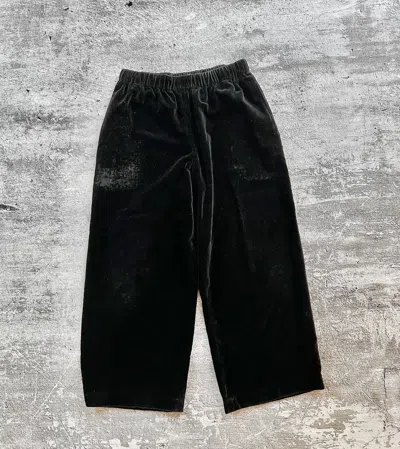 Pre-owned Comme Des Garçons Cdg Distressed Velvet Sweatpants In Black