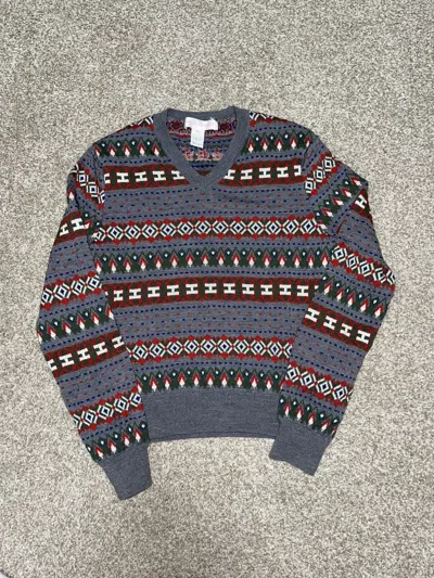 Pre-owned Comme Des Garçons Cdg Knit Christmas Sweater In Multi