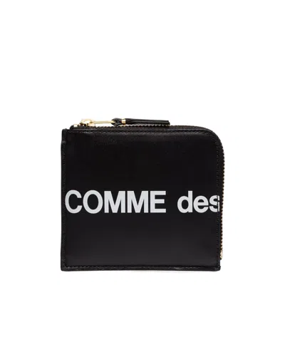 Comme Des Garçons Cdg Large Logo Wallet In Black