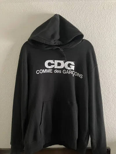 Pre-owned Comme Des Garçons Cdg Logo Hoodie In Black
