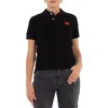 Comme Des Garçons Cdg Play Heart Patch Polo Shirt In Black