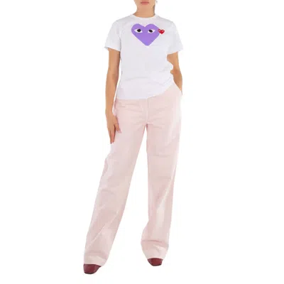 COMME DES GARÇONS CDG PLAY HEART PRINT SHORT SLEEVE T SHIRT