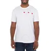 Comme Des Garçons Cdg Play Triple Heart Short-sleeve T-shirt In White