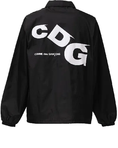 Pre-owned Comme Des Garçons Cdg Store Exclusive Logo Nylon Jacket In Black