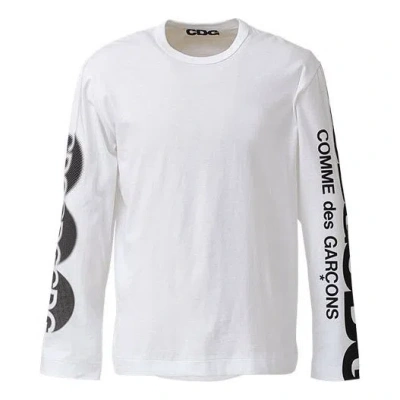Comme Des Garçons Comme Des Garcons Cdg String Mark Logo Long-sleeve Tee 'white'
