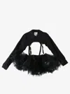 Comme Des Garçons Chain Decorated Strap Mini Blouse In Black